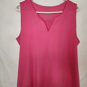 Ana Clare Fuchsia V-Neck Tank Top